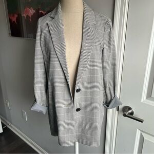 Madewell Gray Plaid Dorset Blazer